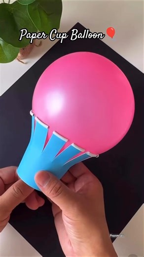 How to Make a Paper Cup Balloon Flying Aircraft 🎈✈️ | Easy Science Experiment #Shorts