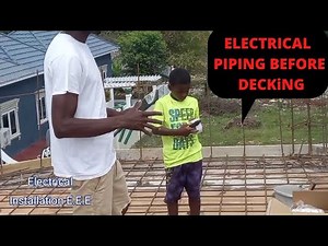 How to install electrical p.v.c conduits & boxes into ceiling b4 concreting !! Camera & A.C Piping