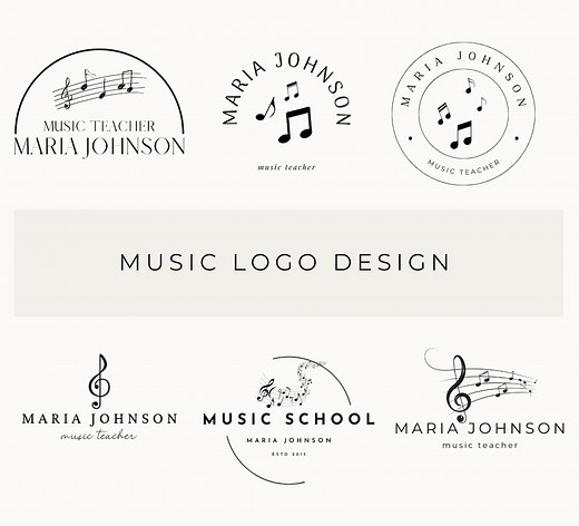Music Logo Template: Customizable Musician/teacher Watermark (canva) - Etsy
