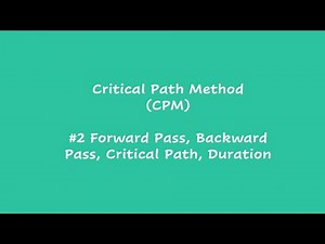 CPM - #2 Forward Pass, Backward Pass, Critical Path, Duration