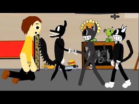 Cartoon Cat With Cartoon Cat Girl | Drawing Cartoon 2 Animation