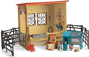 American Girl Truly Me 18-inch Doll Horse Stable Playset with Fence Pieces, Trough, and Chicken Coop, For Ages 6+