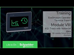 Training EcoStruxure Operator Terminal Expert - M8.2 Trend Graph showing historical data