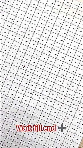 100 Squares Filled With ➖➖➖… Last One ➕ | Satisfying Grid Art #shorts