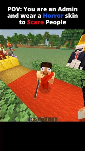 “I Scared My Server Players as a SCARY ADMIN 😈” #minecraft #minecraftmemes #visual