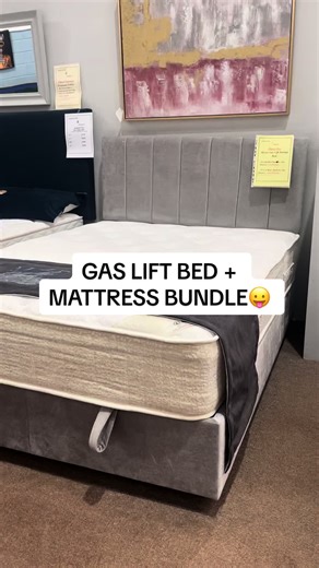 GAS LIFT BED MATTRESS BUNDLE🥰 Included gas lift bed and ‘Aloe Vera’ mattress✨ BUNDLES AVAILABLE: 4ft (2) €849 4ft6 (3) €849 5ft (1) €899 View in store. Local home delivery and assembly available👀 #gasliftbed #storagebed #mattress #bedroomfurniture