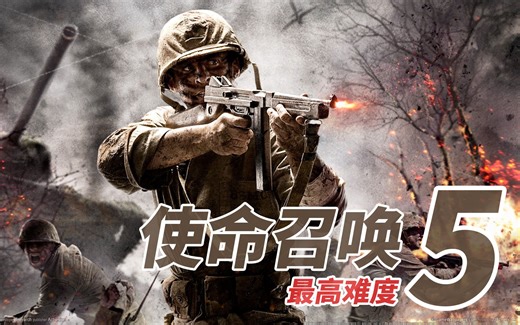 【完结】老戴《使命召唤5 世界大战》最高老兵难度流程攻略解说
