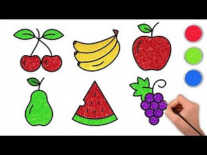 🍐How to Draw Healthy Fruits🍇🍌 | Step by Step Easy Drawing for Kids | Chiki Doodle