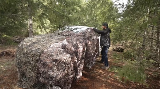 The hidden car beside the highway that shouldn't have been there