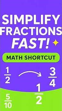 Fraction Simplification Trick You Must Know🔥| 🤩 Fast & Easy | #mathsciencedecode #fractionstricks