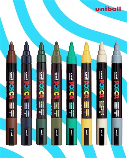 POSCA 5M | Dark Tone, Earth Tone & Mono Tone Collection