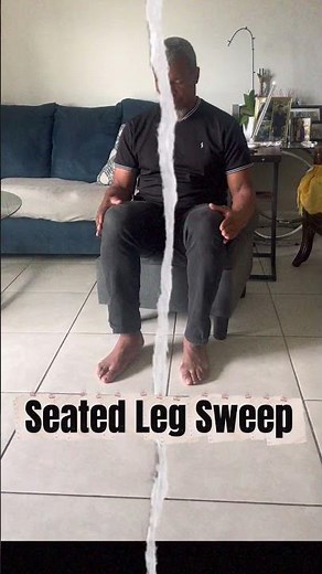 Stroke recovery exercises: Seated Leg Sweep & Shin Lifts for Control #strokesurvivor