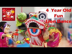 Fun Kids Lion Dance - Happy Chinese new year 2021