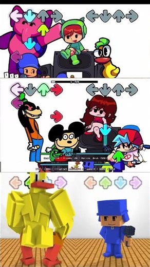 Battle Royale: FNF Takes on Pocoyo Taco & Groofy! #fnf #shortsviral #pocoyo #taco #groofy