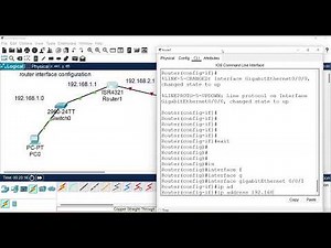 router interface configuration cisco packet tracer