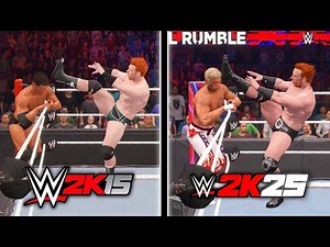 WWE 2K15 vs WWE 2K25 Royal Rumble Finishers Comparison (10 Years of Evolution!)