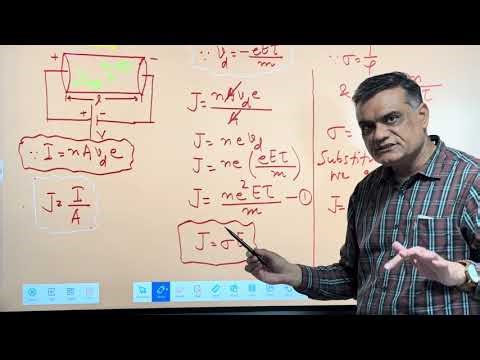 Concept of current density (J) and electric field (E) Class 12th