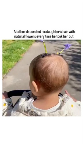 FullOnFunny on Instagram: "This viral video, originating from Instagram around November 27, 2025, captures a father's ritual of clipping wildflowers and leaves into his baby's hair during daily stroller outings, symbolizing tender, nature-inspired bonding. Shared by @TheFigen_ , a musicology PhD focused on uplifting content, the post exploded with 95,000+ likes and 1.5 million views, sparking replies sharing comparable father-daughter moments. Such interactions align with peer-reviewed findings,