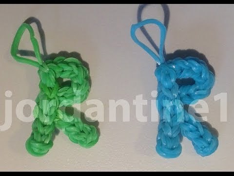 Skinny Letter R Alphabet Charm - Rainbow Loom, Wonder Loom