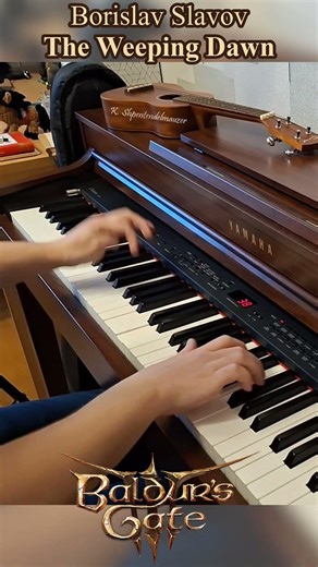 B. Slavov - The Weeping Dawn (Alfira's song, BG3 OST), piano cover #shorts #baldursgate3