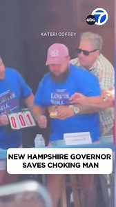 20K views · 84 reactions | New Hampshire Gov. Chris Sununu jumped into action to save a contestant after they began choking at a lobster roll eating contest on Sunday. | ABC7 | Facebook