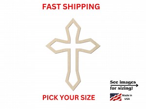 Unfinished Wooden Cross Outline Shape | Religious Cross Blank Cutout | Laser Cut | DIY Crafting Supplies - Etsy