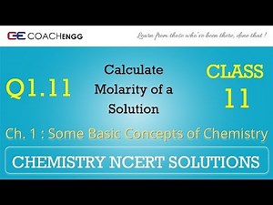 Some Basic Concepts of Chemistry Q1.11 Chapter 1 NCERT solutions CHEMISTRY Class 11