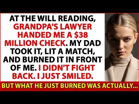 AT THE WILL READING, MY DAD BURNED THE $38M CHECK MY GRANDFATHER LEFT ME. I JUST SMILED…