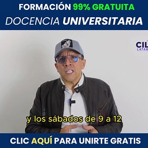 FORMACIÓN 99% GRATUITA EN DOCENCIA UNIVERSITARIA 🎓 Regístrate de forma GRATUITA a nuestro Diplomado en Docencia Universitaria y capacítate de la mano de los mejores. ✅Opcional Certificados: Pregúntanos por las certificaciones con la Corporación Internacional Lideres Latinoamérica ONG con de 2 mill. de egresados Clic en esta publicación para más información | Corporación Internacional Líderes Latinoamérica ONG