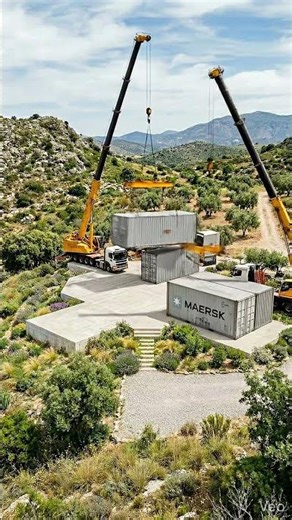 Building an Epic Off-Grid Container Mansion in 60 Seconds! ⏱️🏗️