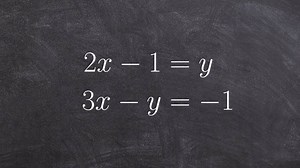 Solve a system of linear equations using substitution