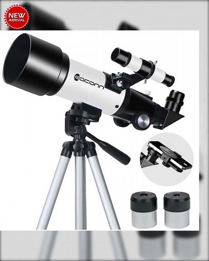 EACONN Telescopes, Telescope for Kids and Adults Beginners, 70mm Aperture 400mm Focus Length Refr...