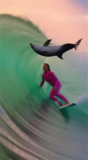Dolphin Backflips Behind Shocked Surfer!