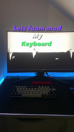 Foam modding my keyboard #customkeyboard #foammod #keyboard #tech #techtok #trending #rilestech