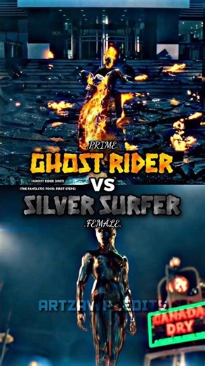 Silver Surfer Female vs Ghost Rider