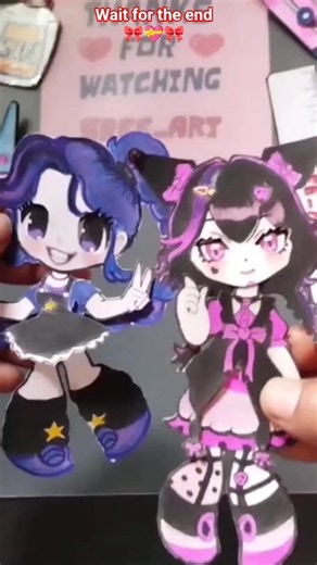 ✨ Lily + Kuromi Mix-Up Art Challenge | DIY No-Wire Paper Doll Tutorial#shorts#wasu_art#artchallenge