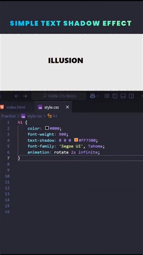 Dark CSS | 100K 🎯 on Instagram: "✅ Level up your CSS game 🔥🚀 Simple TEXT SHADOW EFFECT using pure CSS -no JavaScript needed 🎓🧑‍💻 👩‍💻 Source code is available in Website 🌐 CHECK BIO FOR WEBSITE LINK 🔗 🔴 Follow Dark CSS for more web development tips and tricks tutorials 📲🤞 🚨 Don't forget to like 👍 Share 📤 | Follow our page for latest updates [Frontend, Web design, Web development, CSS, CSS Animations, CSS Tips, CSS Tutorials] #webdesign #htmltips #html #css #coding #programming #co