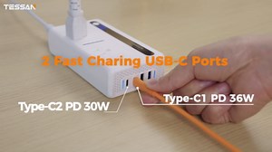 220V to 110V Voltage Converter US to Europe, TESSAN 250W Universal Travel Adapter with 4 USB Ports QC 3.0 PD 36W and EU/UK/AU/IT/India International Power Adaptor, Converter for European Travel