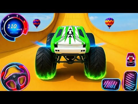 Mega Ramp Monster Car Racing 3D - Extreme Car Stunts -Android Gameplay #megaramp #3dgames #carracing