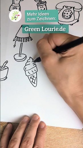 Softeis zeichnen | Ice Cream Illustration & Sketchnotes Tutorial für Food & Travel Journals