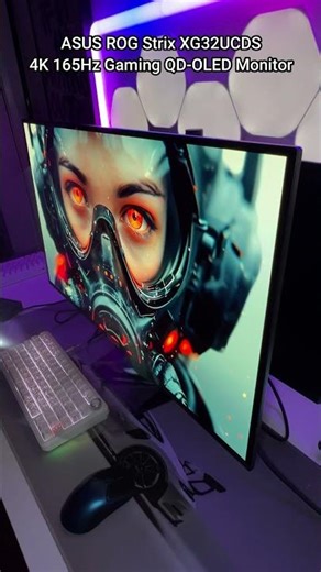 ASUS ROG Strix XG32UCDS 4K 165Hz Gaming QD-OLED Monitor Unboxing #setup #pcsetup #gaming #oled
