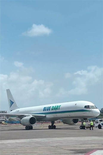 Watching the Giants: Blue Dart Cargo Plane Tarmac Action! ✈️ #aviation #planespotting