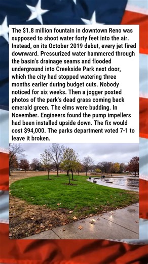 CITY'S NEW FOUNTAIN RUNS BACKWARD, SAVES DYING PARK 🌊🌳😂