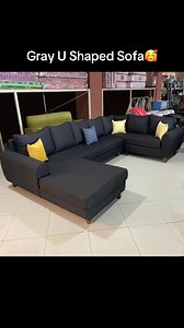 Gray U Shaped Sofa set at Only 3.3m. Call us 0701455506 | The furniture workshop Senana | Facebook