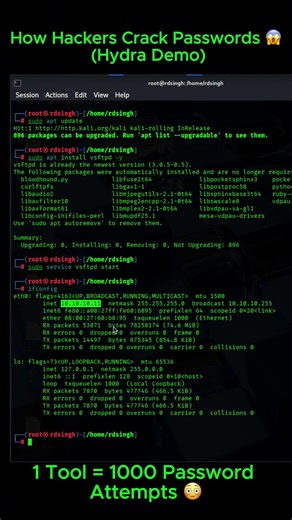 How Password Get Hacked 😱 | Hydra Demo (Ethical Hacking)