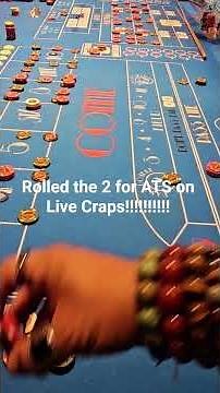 Craps table went crazy for this roll #livecraps #casino #gambling