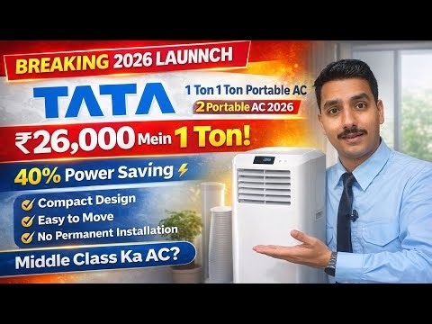 TATA Portable AC 2026 😱 ₹26,000 Mein 1 Ton | 40% Power Saving सच या झूठ?