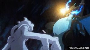 Mega Charizard X vs. Mewtwo - Megaton Punch on Make a GIF