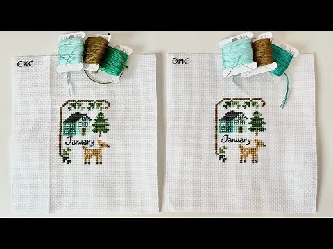 Flosstube Extra: Comparing DMC and CXC embroidery threads