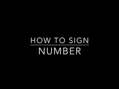 Learn How to Sign the Word Number